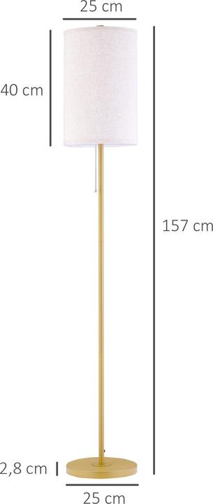 Produktbild Homcom Stehlampe Leinen (E27)