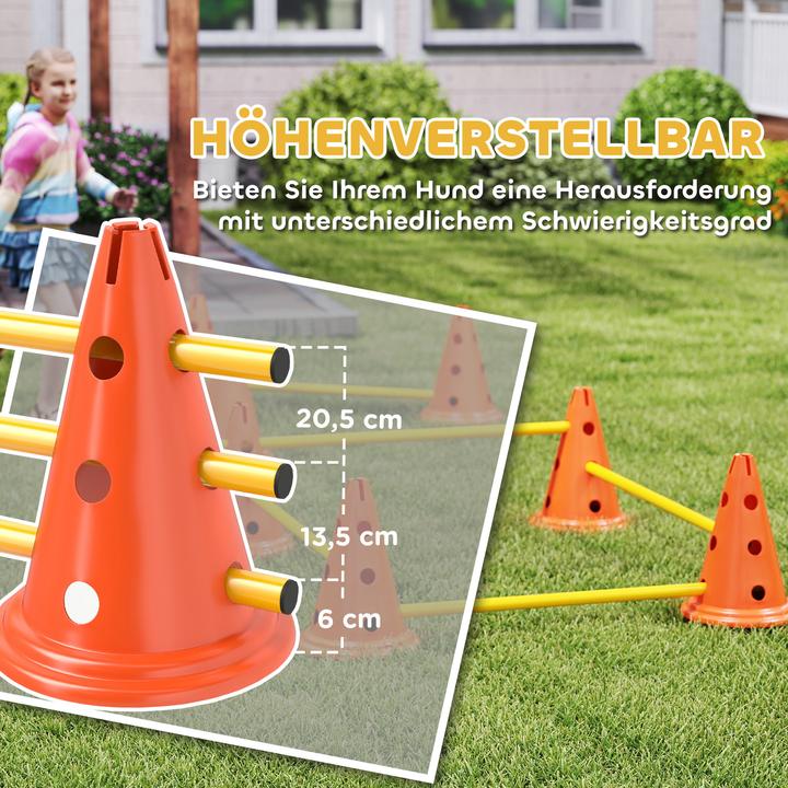 Produktbild PawHut Hund Agility Set Kunststoff Orange (Agility)