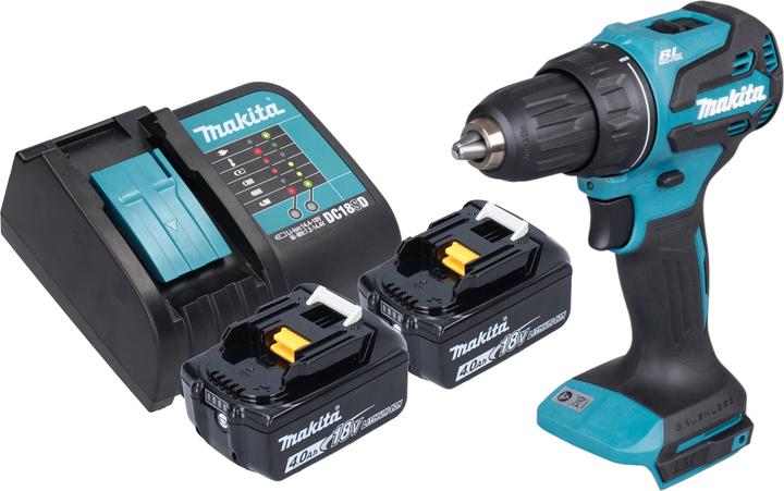 Actual product image Makita DDF 490 SM Akku Bohrschrauber 18 V 65 Nm 1/2" Brushless + 2x Akku 4,0 Ah + Ladegerät