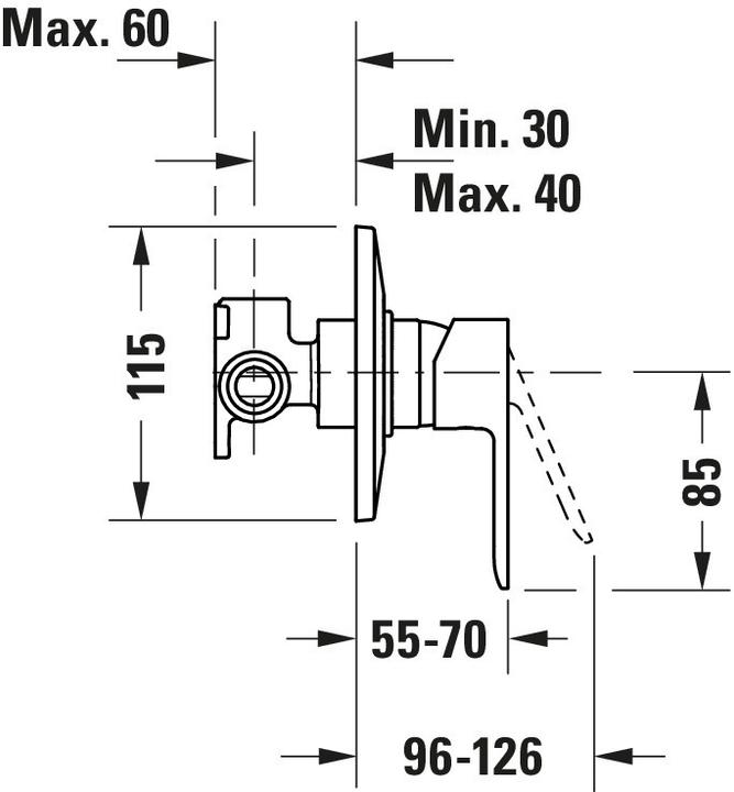Produktbild Duravit D-Code Einhebelmischer Unterputz Set, Rosette rund