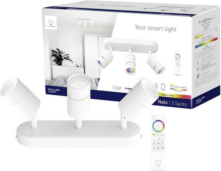 Produktbild Müller Licht Spots, white+color LED-Indoor Wand- und Deckenleuchten (1800 lm)