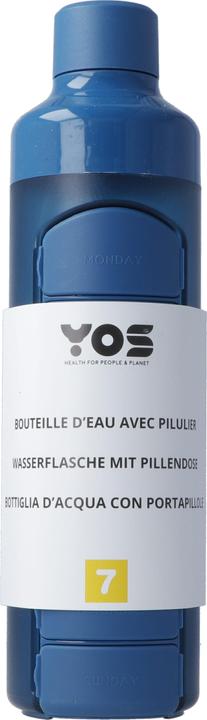 Produktbild Yos Wasserflasche 375ml blau mit Wochendispenser