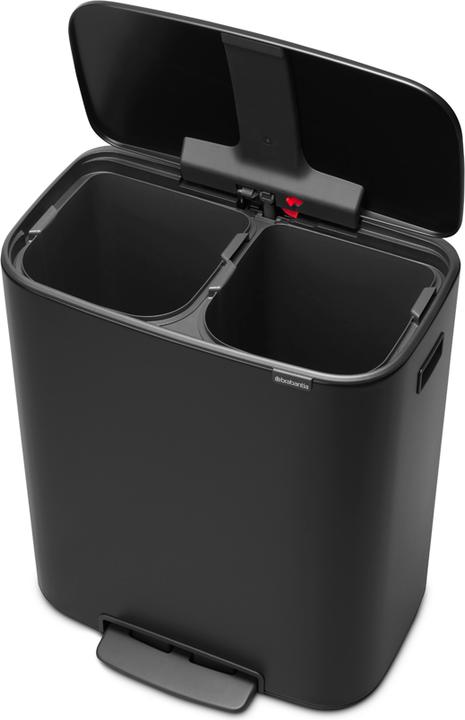Actual product image Multimatic Pedalspand Brabantia BO 2x30 litres Matt Sort (60 l)