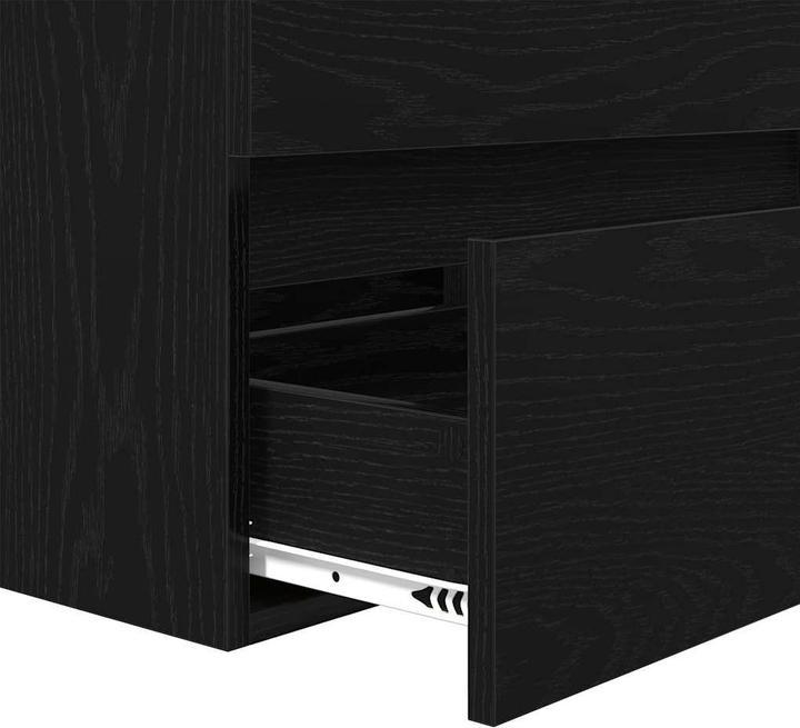 Produktbild VidaXL 2-teiliges Badezimmermöbel Set Schwarze Eiche Holzwerkstoff