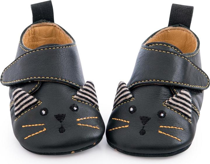 Produktbild Moulin Roty Lederschühchen schwarze Katze 6/12 Monate, Les Moustaches (12)