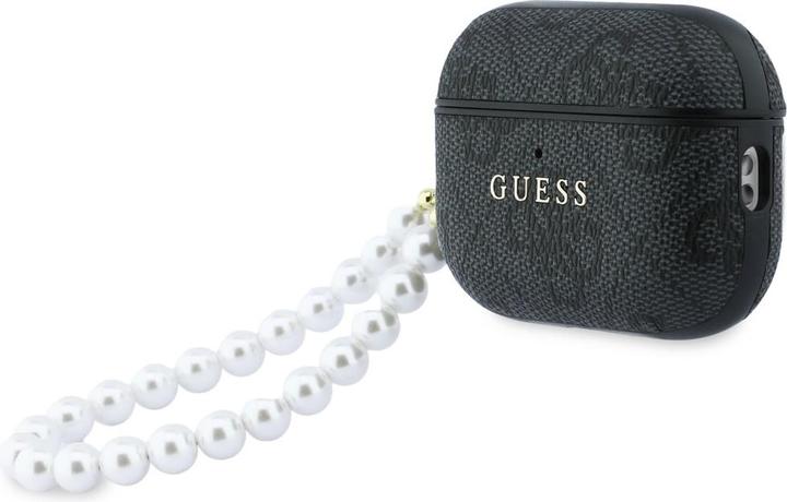 Productafbeelding Guess Case 4G Pearl Strap for AirPods Pro 3 black (Hoofdtelefoon hoes)