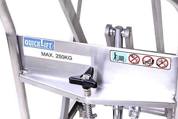 Immagine prodotto kaiserkraft Piano di sollevamento a pantografo in acciaio inox (250 kg)