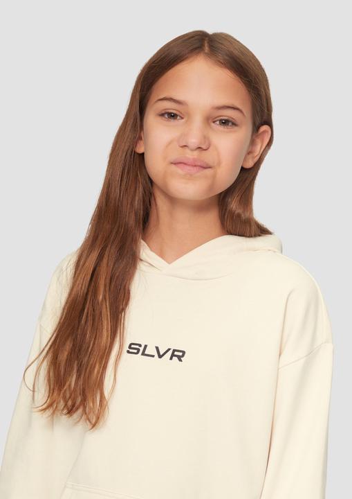 Actual product image S.Oliver Sweatshirt Unisex Kapuzen-Sweatshirt mit Känguru-Tasche und Frontprint (134, 140)
