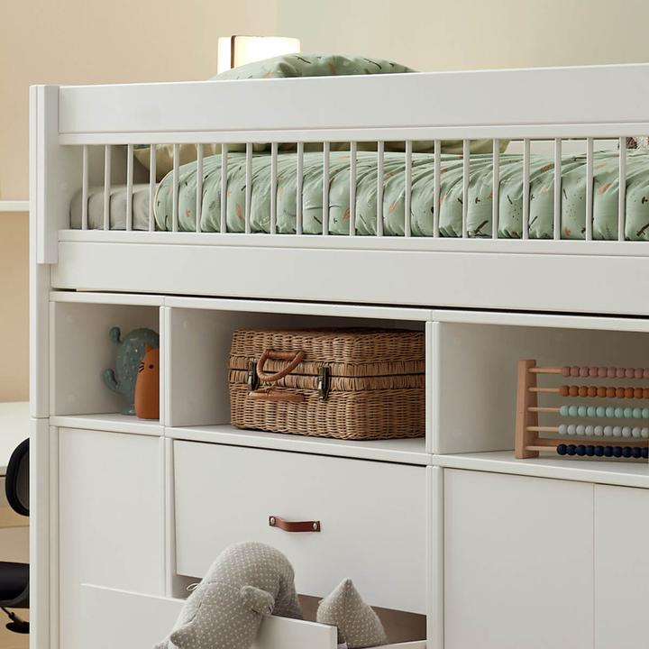 Immagine prodotto Lifetime Kidsrooms ALL IN ONE KOMBO, letto a soppalco con scrivania 152 rete a doghe a scomparsa (102 x 257 cm)