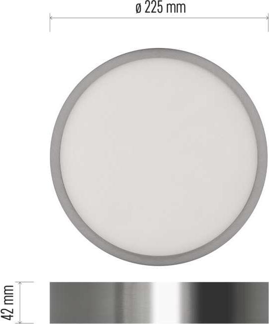 Produktbild Emos LED-Anbauleuchte NEXXO, rund, silber, 21W, mit Change CCT (1900 lm)