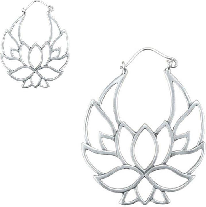 Immagine prodotto Star Piercing Ohrring silber Lotusblume (Ottone)