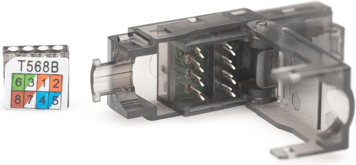Actual product image Digitus CAT 6A connector for field mounting unshielded AWG 27/7 to 22/1 solid and stranded wire