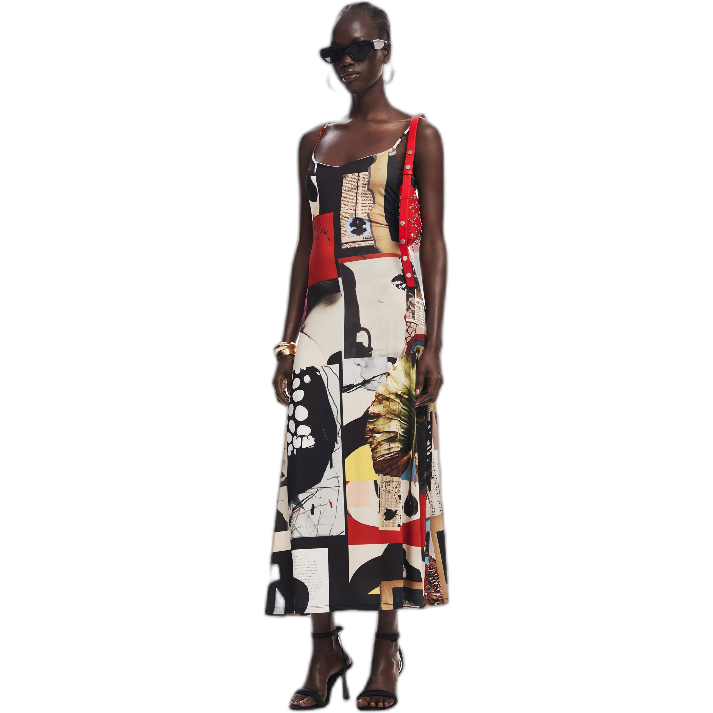 Thumbnail - Desigual, Damen, Kleider, Lacroix, Weiss, Schwarz, (XL)