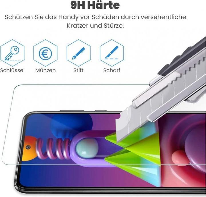 Produktbild Screenguard Samsung Galaxy M51 Panzerglas Schutzfolie Case Friendly Design (1 Stück, Samsung Galaxy M51)
