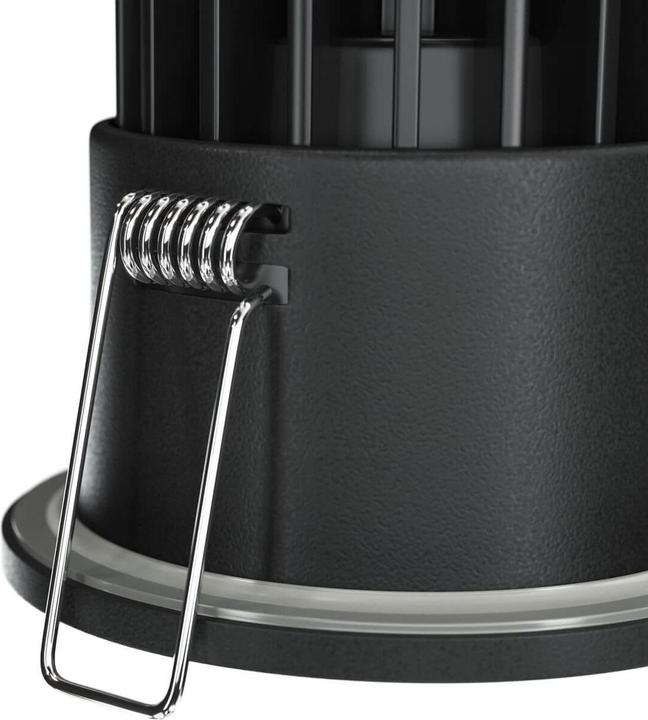 Actual product image Maytoni Zoom LED downlight, recessed light 6W dimmable black IP65 90Ra Ø6mm warm white (370 lm)