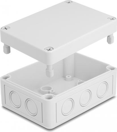 Actual product image Delock Installation housing with cable entries 130 x 93 x 57 mm grey (Cords)