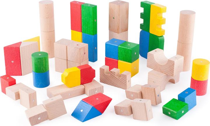 Image du produit Kooglo Blocs magnétiques en bois Couleur Basic
