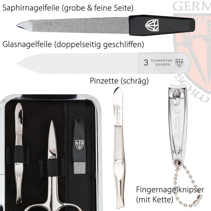 Produktbild Kellermann Maniküreset SCHWARZ / ECHT LEDER