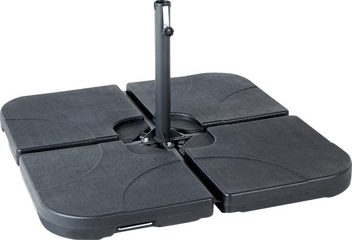 Actual product image Beliani Parasol stand black cross base 100 x 100 cm VICCHIO