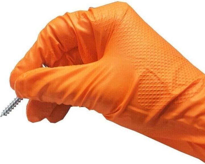 Produktbild Lovehoney Einweghandschuh Max Grip Nitril, 100 Stück, L, Orange (L)