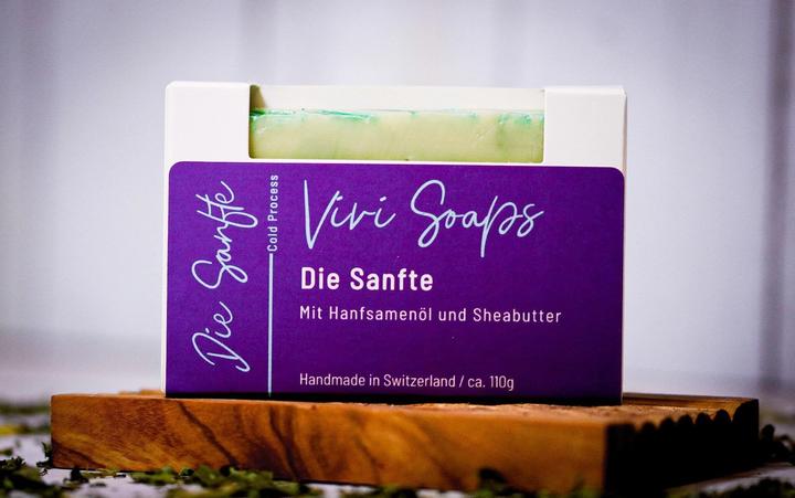 Produktbild Vivi Soaps Sanfte Hanfölseife (Hartseife, 110 g)
