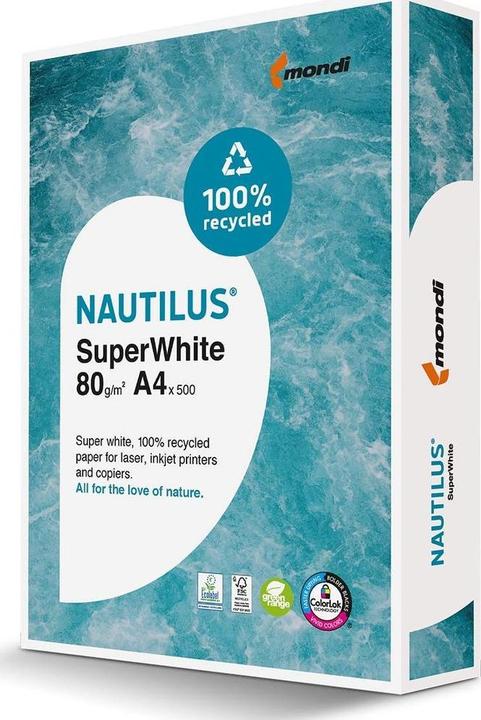 Immagine prodotto Nautilus Super White (A4, 500 lamelle, 80 g/m²)