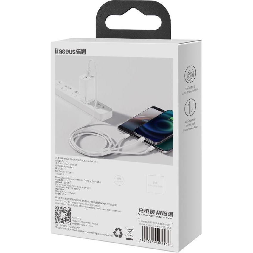 Thumbnail - Baseus Superior Series (0.50 m, USB 3.0), USB Kabel