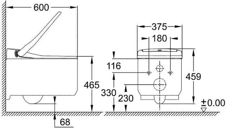 Image du produit Grohe Sensia Arena douche WC système complet pour réservoirs de chasse encastrés, montage mural