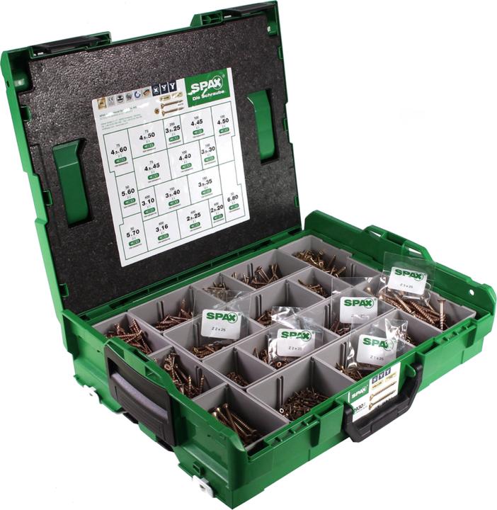 Produktbild Spax Montagekoffer L-Boxx Kunststoff Pozi Yellox (2925 Schrauben pro Stück)