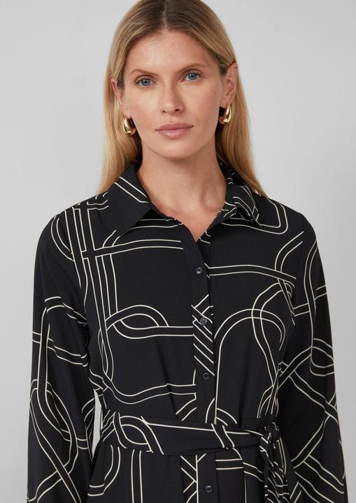 Image du produit s.Oliver Kleid Hemdblusenkleid mit Eingrifftaschen und Bindegürtel (40)