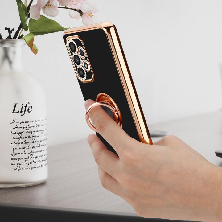 Produktbild Cadorabo Hülle für Samsung Galaxy A33 5G im TPU mit Kameraschutz und Ring LM089 Style (Samsung Galaxy A33 5G)