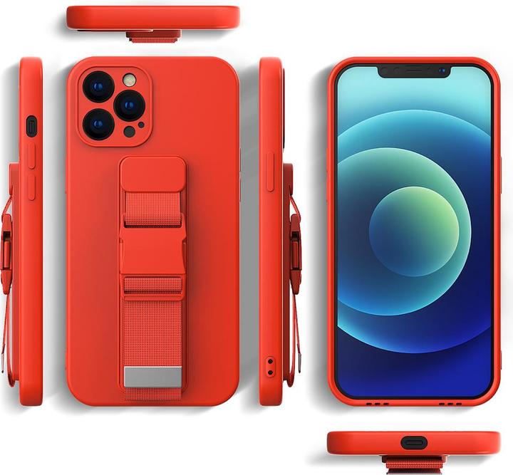 Image du produit Hurtel Etui à corde étui en gel avec une chaîne lanyard sac lanyard iPhone 12 Pro Max bleu (Apple iPhone 12 Pro Max)