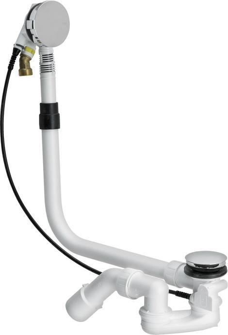 Actual product image Bette Waste/overflow set Multiplex Trio MT5 extended with inlet white B606-000 for bathtubs (Overflow set)