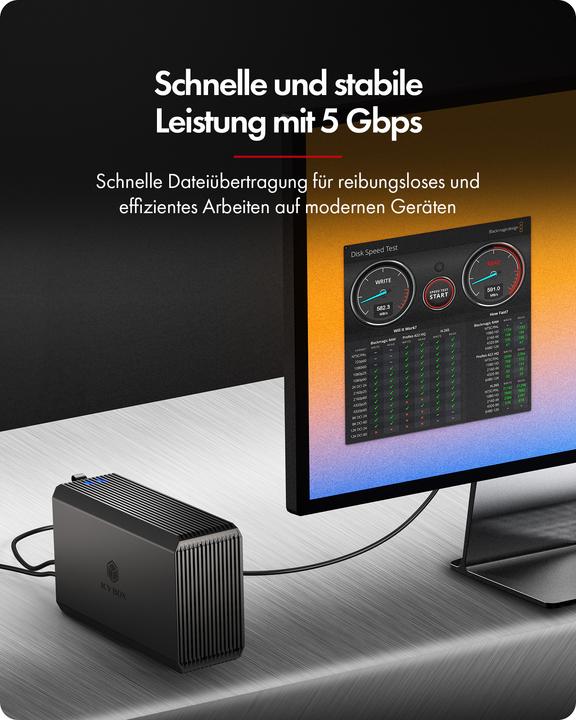 Productafbeelding Icy Box Raid System IcyBox für 2-Bay 2,5"/3,5" SATA HDD/SSD (2.5", 3.5")