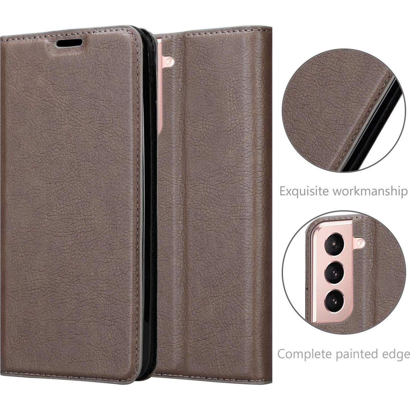 Thumbnail - Cadorabo Book Invisible Magnet Cover (Samsung Galaxy S21+), Smartphone Hülle, Braun