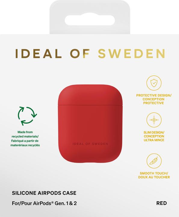 Immagine prodotto iDeal Of Sweden Airpods laadimiskarbiümbris (1/2 gen) Custodia trasparente, punane