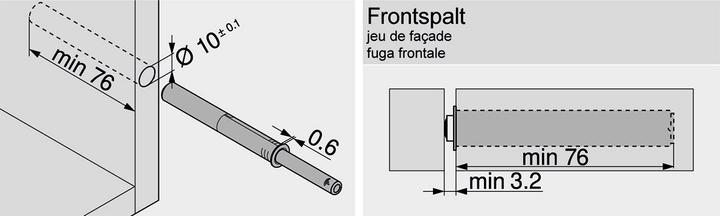Actual product image Blum 956A1006F CS TIP-ON mit Puffer