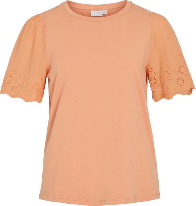 Vila VICELIANA Rundhals Oberteil mit kurzen Ärmeln (XL)
