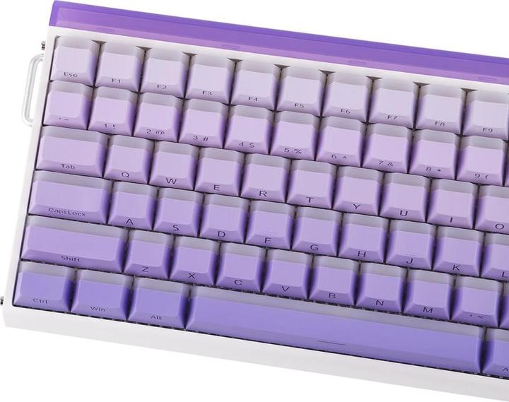 Produktbild Aula Gasket-Tastatur HERO84 HE Weiss+Lila+Farbverlauf+LIGHT JadeKing-Schalter RGB (DE, Kabelgebunden)
