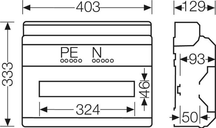 Produktbild Hensel HEN KV 9118 M KV 90-AutomatengehÃ¤use KV 9118 M 18 Teilungseinheiten, IP 65 metr.