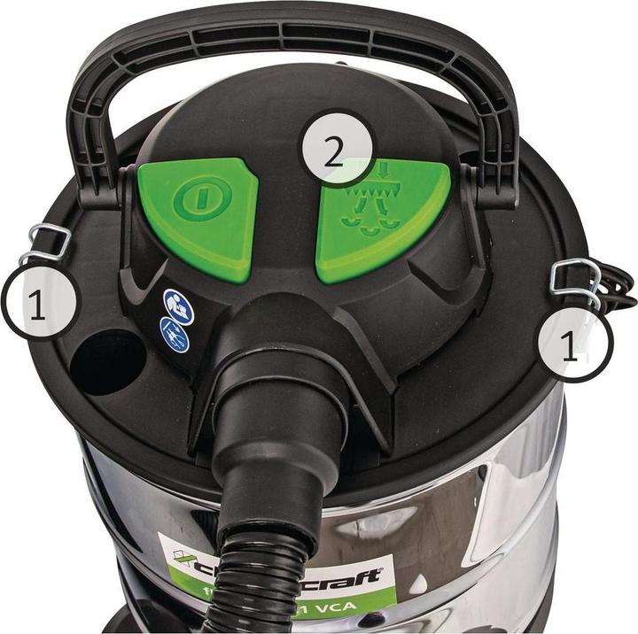 Actual product image Cleancraft Ash hoover flexCAT 121 VCA Easily collects cold ash, sand and coarse dirt (Ash vacuum cleaner)