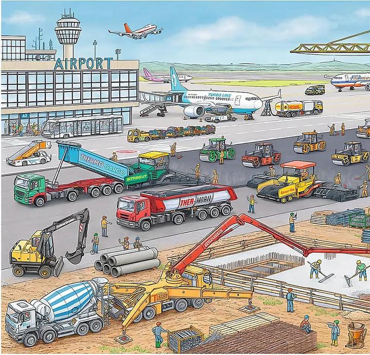 Image du produit Ravensburger Chantier de construction à l'aéroport (100 pièces)