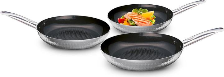 Produktbild Ceraflon Pfannen-Set, silber, 3-teilig (Pfannenset + Topfset)