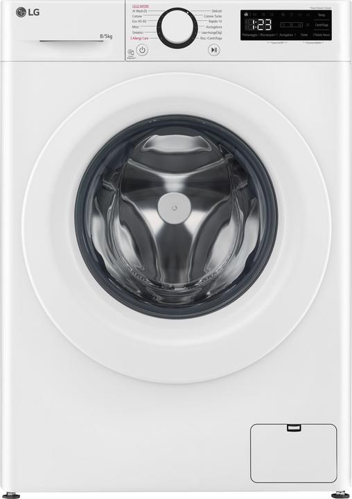 Produktbild LG D2R3S08NSWW Wasch-Trockenautomat slim 8/5kg AI DD, Klasse E, 1200 U/min, AI Wash, Steam