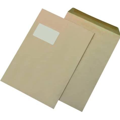 Mailmedia, Versandtasche + Luftpolstertasche, Versandtasche C4 m.Fe gum.90g braun