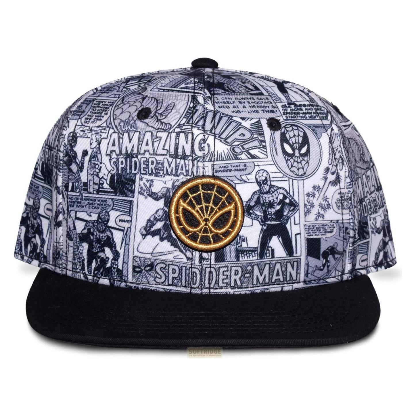 Difuzed, Mannen, Kappen, Marvel Heroes - Spider-Man - Men's Snapback Cap, Zwart, (Eén Maat Voor Iedereen)