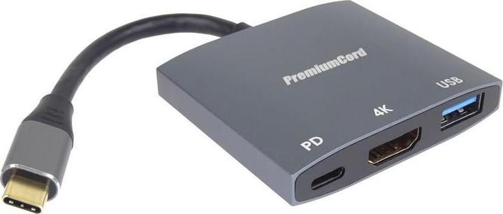 Produktbild PremiumCord adaptÃ©r USB-C na HDMI, USB 3.0 a PD (HDMI)