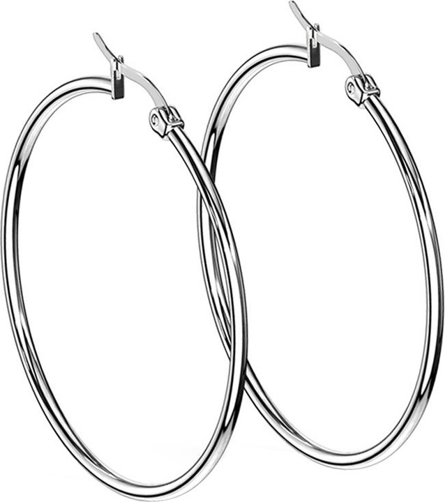 Star Piercing Ohrring rund silber (ohne Messing, Chirurgenstahl 316L)