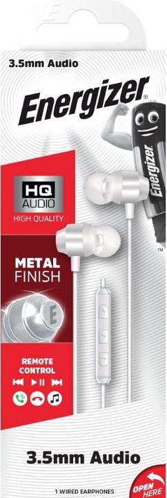 Produktbild Energizer Classic Headphones CIA10 – kabelgebundene 3,5-mm-Klinkenkopfhörer (weiss) (Kabelgebunden)