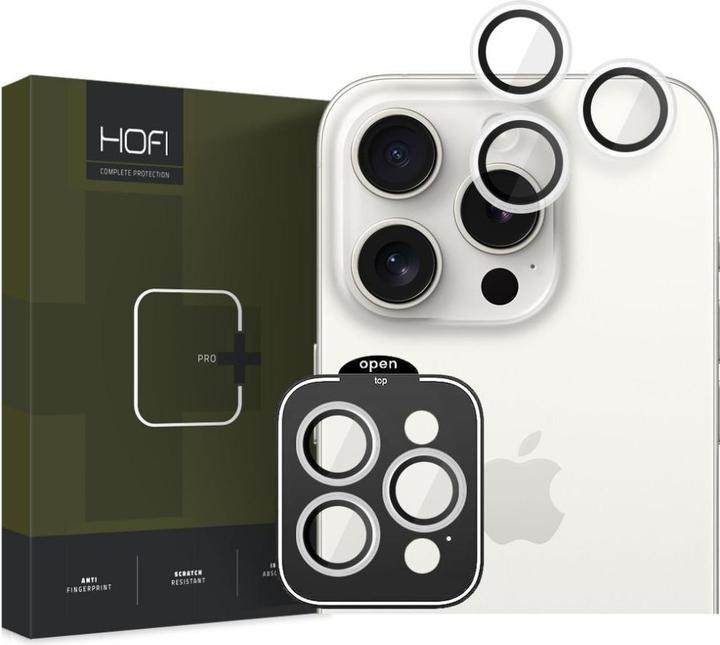 Hofi Camring Pro+ Kameraschutz Iphone 15 Pro / 15 Pro Max Klar (1 pcs., Apple iPhone 15 Pro, Apple iPhone 15 Pro Max)